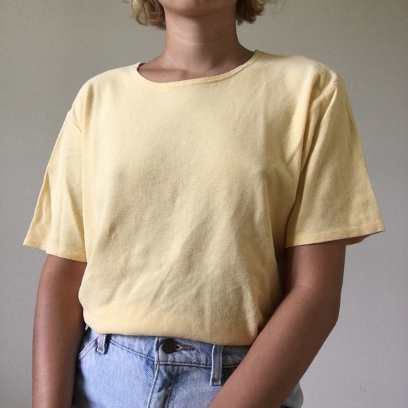 Talbots Tops - ❌SOLD❌ Vintage pale yellow blouse tee